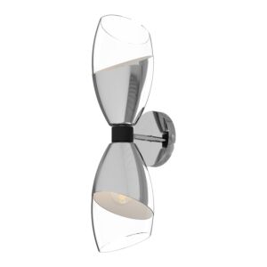 Capri 2-Light Bathroom Vanity Light in Chrome