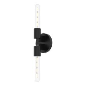 Claire 2-Light Wall Sconce in Matte Black