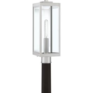 Quoizel Westover 7 Inch Outdoor Post Light in Stainless Steel