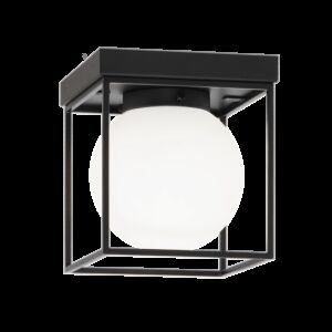 Matteo Squircle 1 Light Ceiling Light In Black
