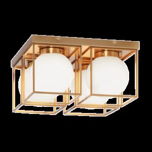 Matteo Squircle 4-Light Ceiling Light In Aged Gold Brass