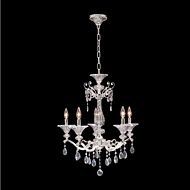 Allegri Vasari 5 Light Traditional Chandelier in Two Tone Silver