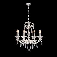 Allegri Vasari 8 Light Traditional Chandelier in Two Tone Silver