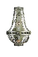 Allegri Lucia 2 Light 17 Inch Wall Sconce in Vintage Silver Leaf