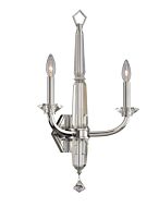 Allegri Palermo 2 Light 24 Inch Wall Sconce in Chrome