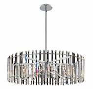 Allegri Viano 10 Light Contemporary Chandelier in Polished Chrome