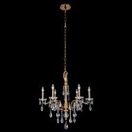 Allegri Venere 6-Light Chandelier in Historic Brass