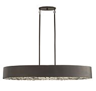 Savoy House Azores 6 Light Linear Chandelier in Black Cashmere