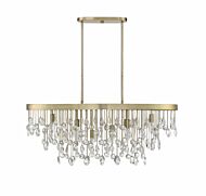 Savoy House Livorno 8 Light Oval Chandelier in Noble Brass