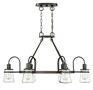 Savoy House Portsmouth 6 Light Outdoor Linear Chandelier in English Bronze