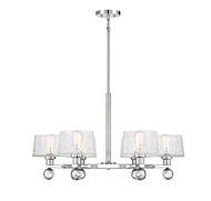 Savoy House Hanover 6 Light Chandelier in Polished Nickel