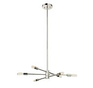 Savoy House Lyrique 6 Light Chandelier in Polished Nickel