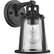 Benton Harbor 1-Light Wall Lantern in Black