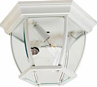 Crown Hill 3-Light Outdoor Ceiling Mount in White