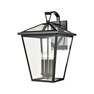 Main Street 4-Light Outdoor Wall Sconce in Black