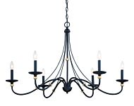 Minka Lavery Westchester County 6 Light Chandelier in Sand Coal With Skyline Gold Leaf