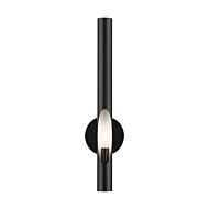Acra 1-Light Wall Sconce in Shiny Black