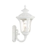 Oxford 1-Light Outdoor Wall Lantern in Textured White