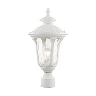 Oxford 1-Light Outdoor Post Top Lantern in Textured White
