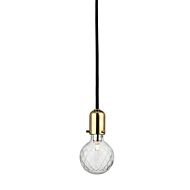 Hudson Valley Marlow 7 Inch Pendant Light in Aged Brass