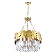 CWI Lighting Panache 6 Light Down Chandelier with Medallion Gold Finish