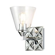 Alpha 1-Light Wall Sconce in Polished Chrome