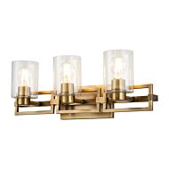 Estes 3-Light Bathroom Vanity Light in Antique Brass