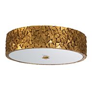 Mosaic 3-Light Flush Mount in Gold