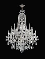 Crystorama Traditional Crystal 10 Light 35 Inch Traditional Chandelier in Polished Chrome with Clear Spectra Crystals