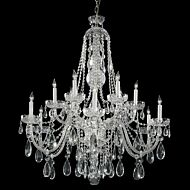 Crystorama Traditional Crystal 12 Light 46 Inch Traditional Chandelier in Polished Chrome with Clear Hand Cut Crystals