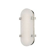 Hudson Valley Skylar 14 Inch Wall Sconce in Polished Nickel