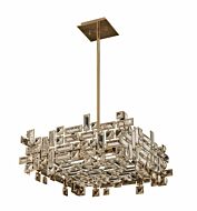 Vermeer 8-Light 21" Square Pendant in Brushed Champagne Gold