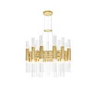 CWI Lighting Orgue 42 Light Chandelier with Satin Gold Finish
