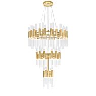 CWI Lighting Orgue 123 Light Chandelier with Satin Gold Finish