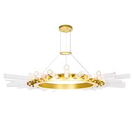 CWI Lighting Collar 28 Light Chandelier with Satin Gold finish