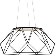 Geodesic LED 1-Light LED Pendant in Matte Black