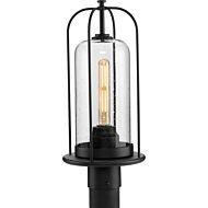 Watch Hill 1-Light Post Lantern in Textured Black