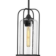 Watch Hill 1-Light Hanging Lantern in Textured Black