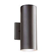 Kichler Signature 2 Light Small Outdoor Wall in Textured Bronze