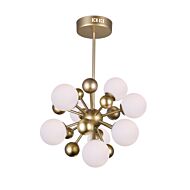 CWI Lighting Element 8 Light Chandelier with Sun Gold Finish
