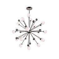 CWI Lighting Element 17 Light Chandelier with Polished Nickel Finish