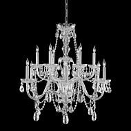 Crystorama Traditional Crystal 12 Light 26 Inch Traditional Chandelier in Polished Chrome with Clear Swarovski Strass Crystals