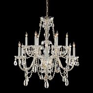 Crystorama Traditional Crystal 12 Light 26 Inch Traditional Chandelier in Polished Brass with Clear Swarovski Strass Crystals