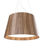 Cylindrical 1-Light Table Lamp in American Walnut