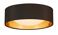 Orme 1-Light LED Ceiling Mount in Black with Gold