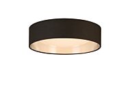 Orme 1-Light LED Ceiling Mount in Black with Brushed Nickel