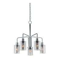 Maxim Filigree 5 Light 22 Inch Transitional Chandelier in Polished Chrome
