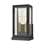 Foundation 2-Light Outdoor Wall Sconce in Matte Black