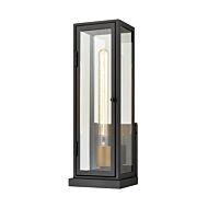 Foundation 1-Light Outdoor Wall Sconce in Matte Black