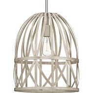 Chastain 1-Light Pendant in Bleached Oak (Painted)